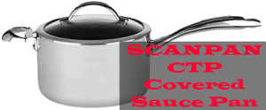 SCANPAN CTP Covered Non Stick Sauce Pan, 4 Quart