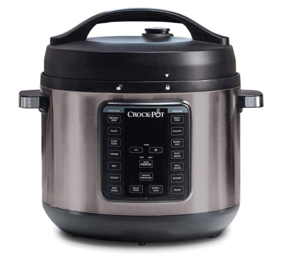 Crock-Pot Multi Use XL Express Black Stainless Crock Programmable Pressure Cooker with Manual Pressure