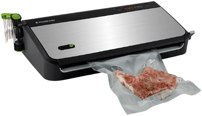 KitchenBoss Grey Vacuum Sealer Machine for Food Preservations (Includes Starter Kit and 20 Pieces food