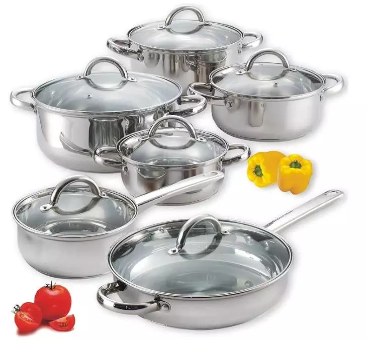 Cook N Home 12-piece Stainless Steel Cookware Set